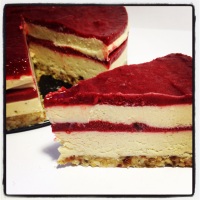 Layered Raspberry Cheesecake